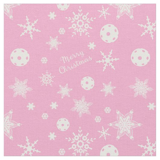  Roze 💟 Pickleball 🎄 kerst  Stof (Close Up)