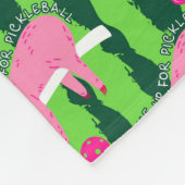 Roze pickleball luiaards 🦥 fleece deken (Hoek)