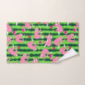 Roze pickleball luiaards 🦥 handdoek (Handdoek)