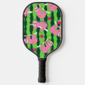 Roze pickleball luiaards 🦥 pickleball paddle (Achterkant)