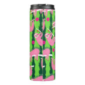 Roze pickleball luiaards 🦥 thermosbeker (Achterkant)