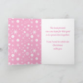 Roze 💟 Pickleball 🎄 Merry Kerstmis Kaart (Binnen)