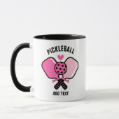 Roze Pickleball Paddle met Strik Mok (Links)