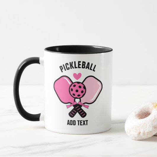 Roze Pickleball Paddle met Strik Mok (Met donut)