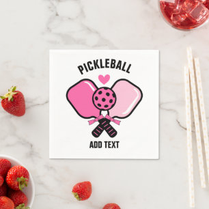 Roze Pickleball-paddle met strik Servet