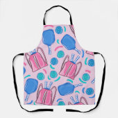 Roze Pickleball Paddles en Ballen Schort (Voorkant)
