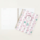 Roze Pickleball Preppy Monogram Print Planner (Display)