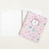 Roze Pickleball Preppy Monogram Print Planner (Display)