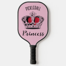 Roze Pickleball Prinses Kroon gepersonaliseerd