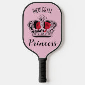Roze Pickleball Prinses Kroon gepersonaliseerd Pickleball Paddle (Voorkant)
