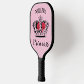 Roze Pickleball Prinses Kroon gepersonaliseerd Pickleball Paddle (Links)