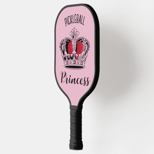 Roze Pickleball Prinses Kroon gepersonaliseerd Pickleball Paddle (Links)