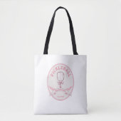 Roze Pickleball Social Club met naam Tote Bag (Voorkant)