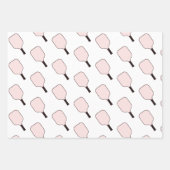 Roze pickleball wrapping sheet set van 3 inpakpapier vel (Voorkant)