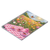  roze picknick | Flower Field Tea Butterfly Notitieboek (Linkerzijde)