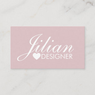 Roze pictogram hart witte salon make-up visitekaar visitekaartje