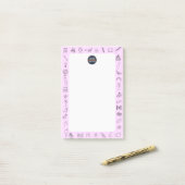 Roze pictogram Mitzvah noot Post-it® Notes (Op bureau)