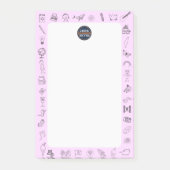 Roze pictogram Mitzvah noot Post-it® Notes (Voorkant)
