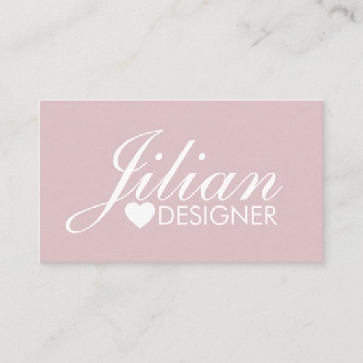 Roze pictogram Witte zalm Visitekaartje (Voorkant)