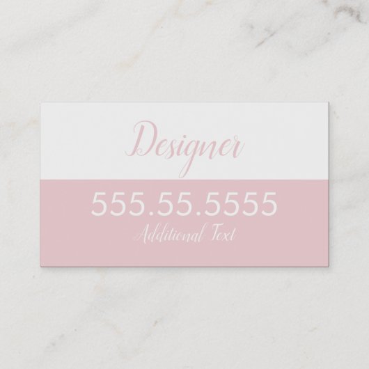 Roze pictogram Witte zalm Visitekaartje (Achterkant)