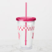 Roze pig acryl drinkbeker (Rechts)