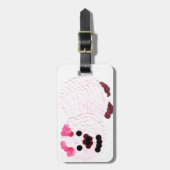 Roze pig bagagelabel (Voorkant verticaal)