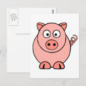 Roze pig briefkaart (Voorkant / Achterkant)