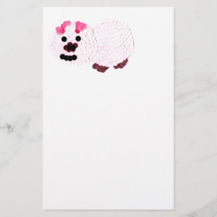 Roze pig briefpapier