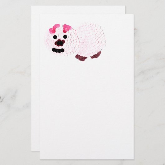 Roze pig briefpapier (Voorkant / Achterkant)