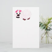 Roze pig briefpapier (Staand voorkant)
