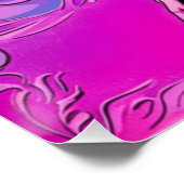 Roze Pig Design Glanzend Poster Wall Art Happy Hog (Hoek)