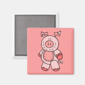 Roze pig Magnet (Voorkant / Achterkant)