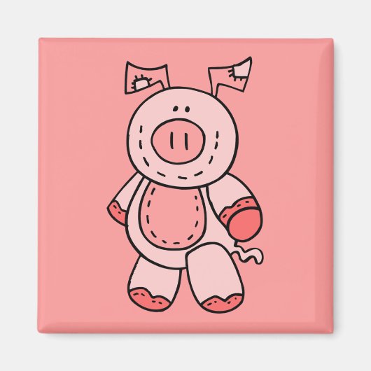 Roze pig Magnet (Voorkant)