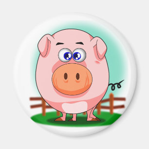 Roze pig Magnet
