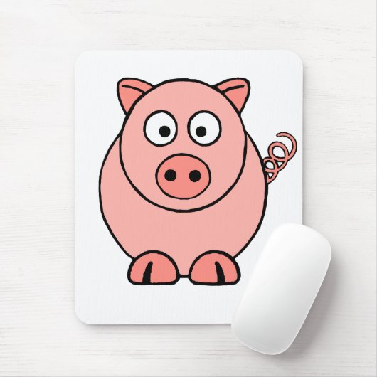 Roze pig muismat (Met muis)