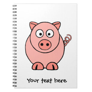 Roze pig notitieboek