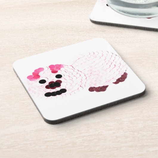 Roze pig onderzetter (Linkerzijde)