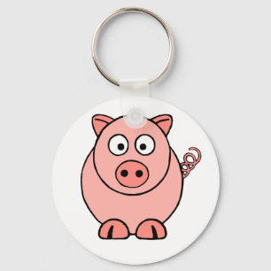 Roze pig sleutelhanger