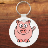 Roze pig sleutelhanger (Voorkant)