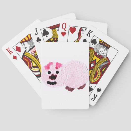 Roze pig speelkaarten (Achterkant)