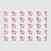 Roze pig tissuepapier (Voorkant)