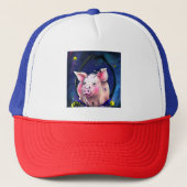 Roze pig trucker pet (Voorkant)