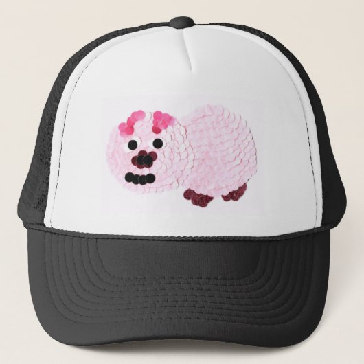 Roze pig trucker pet (Voorkant)
