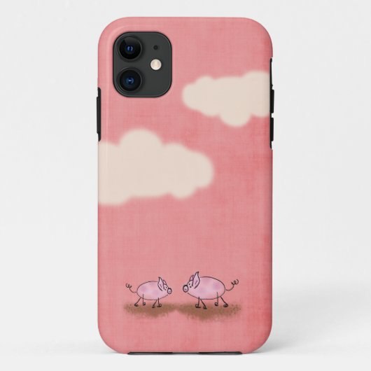 Roze piggies iPhone draagtas Case-Mate iPhone Case (Achterkant)