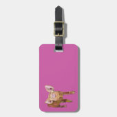 Roze Piggy Bagagelabel (Voorkant verticaal)