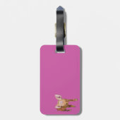 Roze Piggy Bagagelabel (Achterkant verticaal)