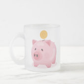 Roze Piggy Bank Matglas Koffiemok (Links)