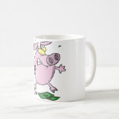 Roze Piggy Bank met geld Mok (Voorkant rechts)