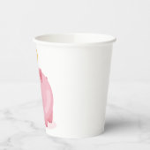 Roze Piggy Bank Papieren Bekers (Links)