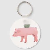 Roze Piggy Bank Sleutelhanger (Voorkant)